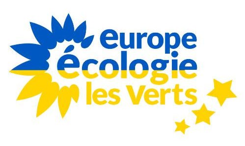 Logo d'Europe Écologie Les Verts aux couleurs de l'Ukraine